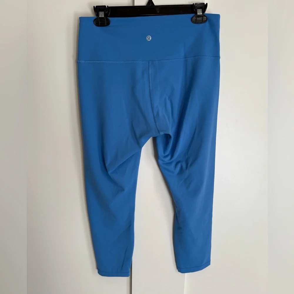 Lululemon Leggings Tights Cropped Pants Blue High Rise 12 Yoga Pilates Workout - Picture 7 of 10